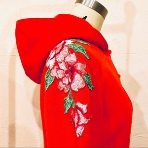 Vintage Hooded Jacket w/ Embroidery and Toggles